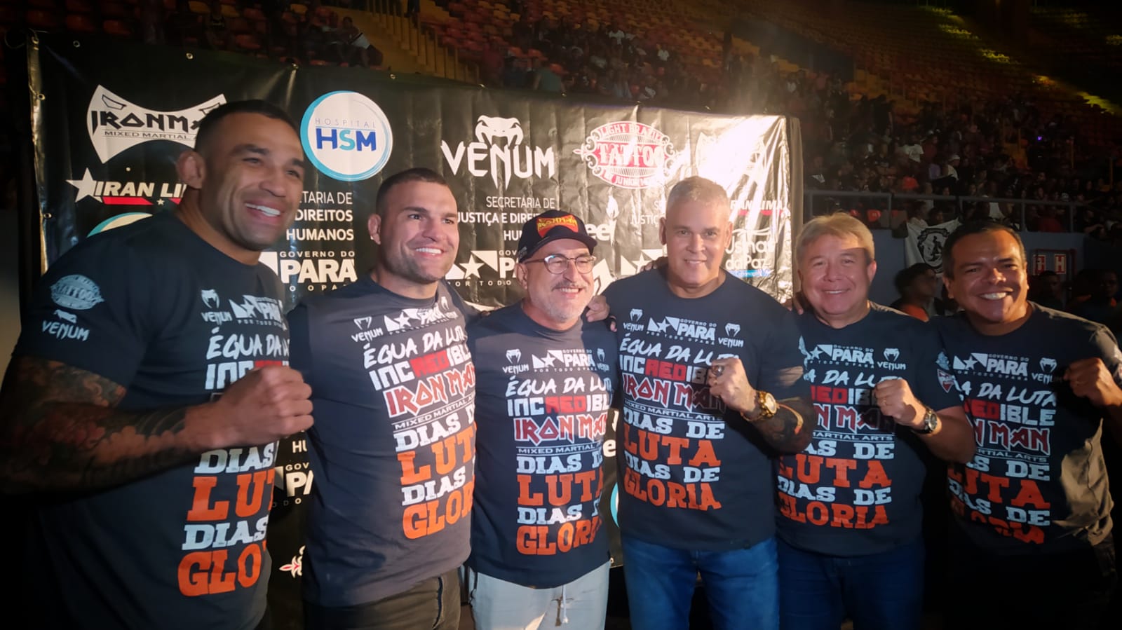 Werdum, Shogun, Edimilson Rodrigues, Iron Tomaz, Iran Lima e Lelio Costa no Iron Man MMA 24 (Foto: Reprodução)