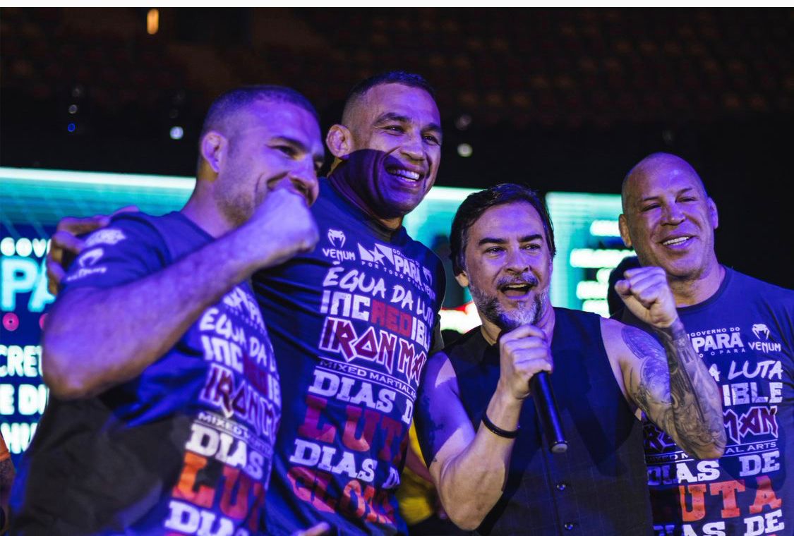 Shogun, Fabricio Werdum, Markinho Duran e Wanderlei Silva no Iron Man MMA (Foto: Divulgação)