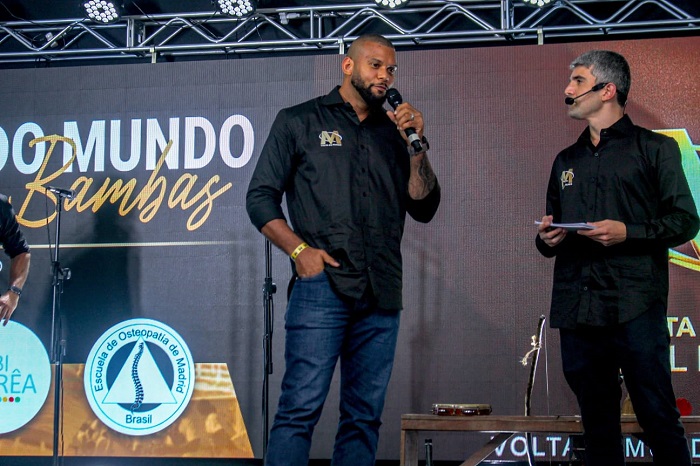 Ex-lutador do UFC, Thiago Marreta (à esquerda) é o embaixador do evento (Foto: Volta do Mundo)