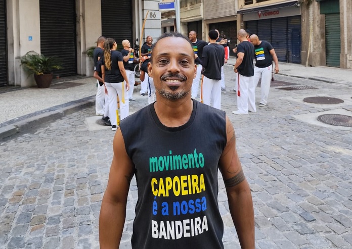 Mestre Mulato ressaltou poder da Capoeira em ação no Centro do Rio (Foto divulgação)