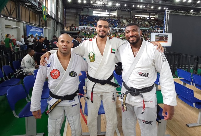 Marcos Junior, Gabriel e Bombom fecharam o absoluto faixa-preta para a GFTeam (Foto reprodução)