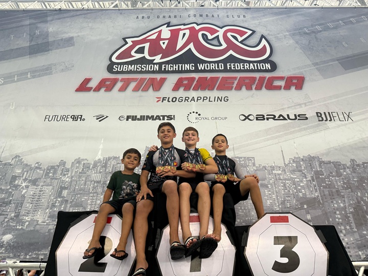 Pietro Baseggio, João Pedro e Daniel 220v, atletas da White House Jiu-Jitsu School, brilharam na disputa do ADCC Brasil Open (Foto: Reprodução)