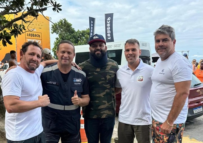 Marcelo Arar, subsecretário de esportes do Rio, e Fabrício Xavier, presidente do Sindultas, marcaram presença no evento (Foto: Divulgação)